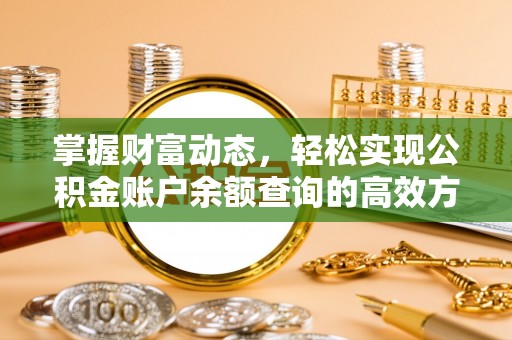 资源掌握财富动态，轻松实现公积金账户余额查询的高效方法