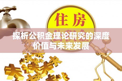 资源探析公积金理论研究的深度价值与未来发展
