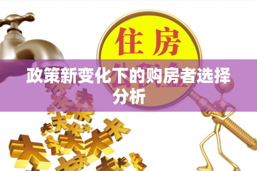 资源政策新变化下的购房者选择分析