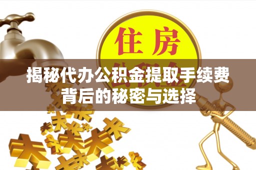 资源揭秘代办公积金提取手续费背后的秘密与选择