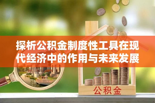 资源探析公积金制度性工具在现代经济中的作用与未来发展趋势