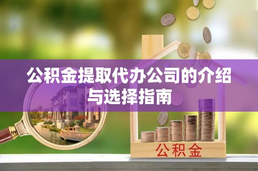 资源公积金提取代办公司的介绍与选择指南