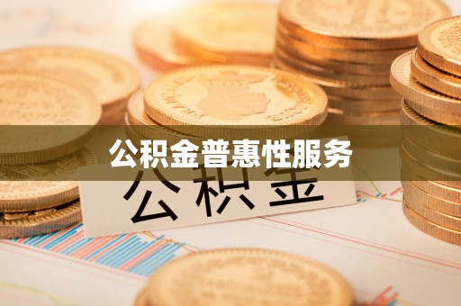 资源公积金普惠性服务