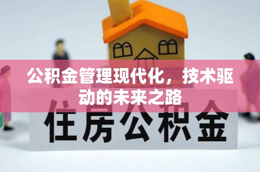 资源公积金管理现代化，技术驱动的未来之路
